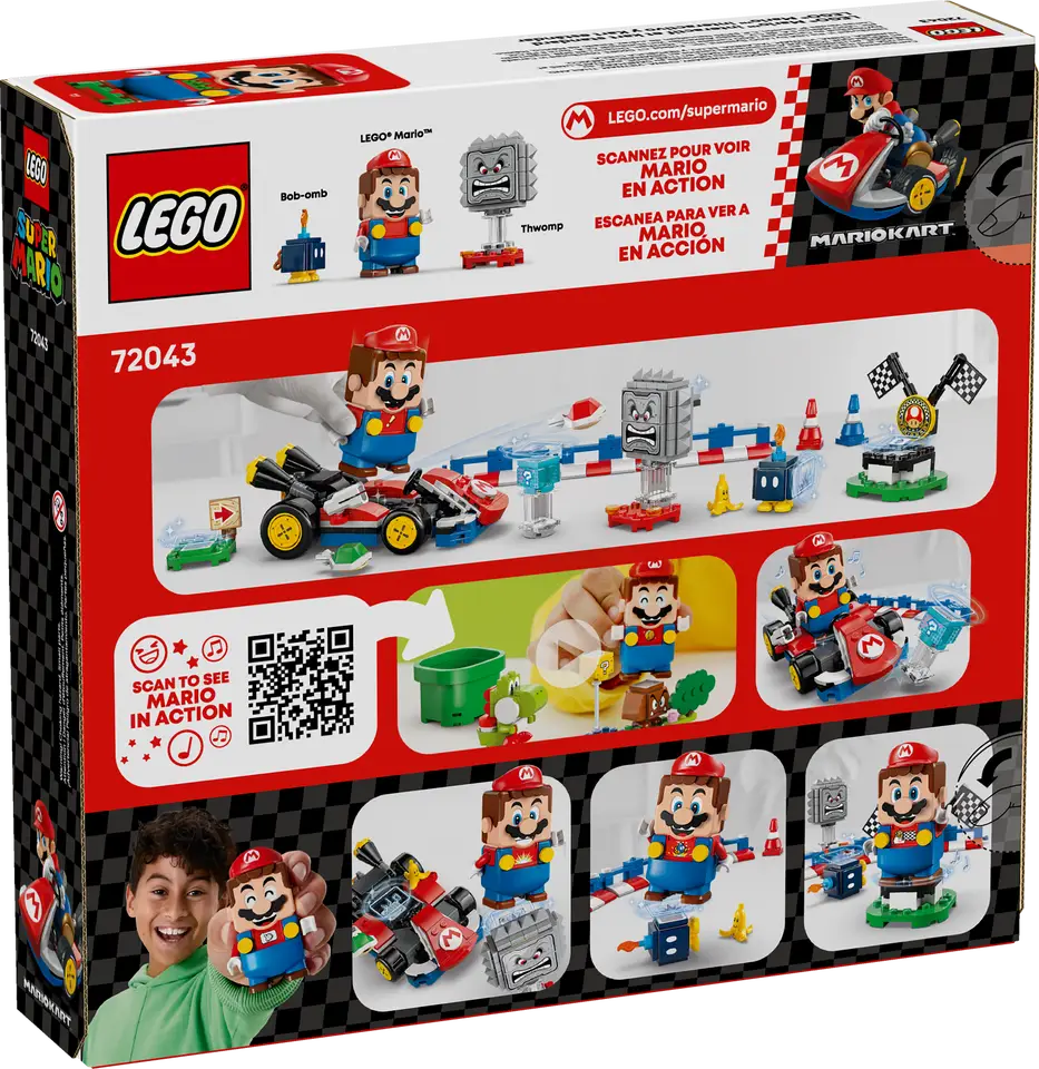 LEGO Super Mario 72043 Interactive LEGO Mario & Standard Kart product image 2, provided for visual reference and product