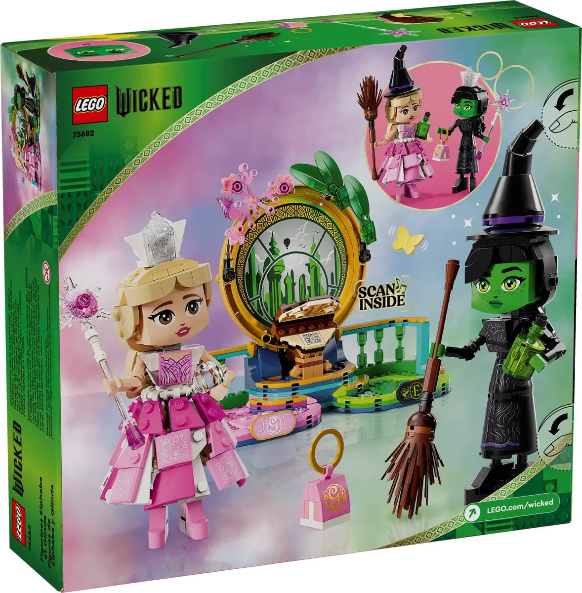 LEGO Wicked 75682 Elphaba & Glinda Figures product image 2, provided for visual reference and product detail review