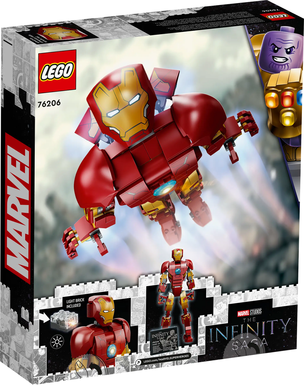 LEGO Marvel 76206 Iron Man Figure product image 2, provided for visual reference and product detail review