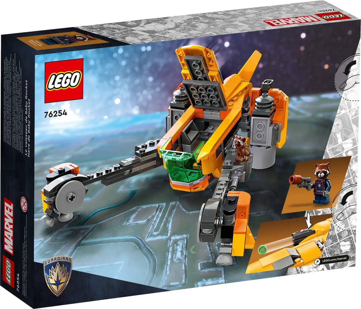 LEGO Marvel 76254 Baby Rocket's Ship product image 2, provided for visual reference and product detail review