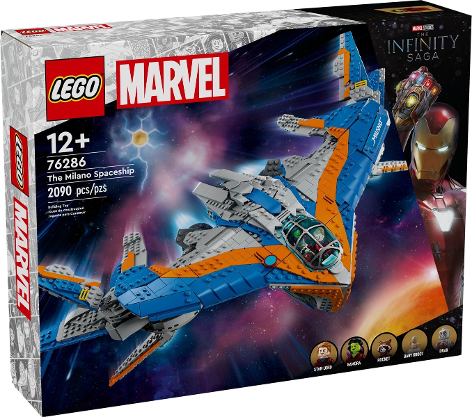 LEGO Marvel 76286 The Milano Spaceship product image 1, provided for visual reference and product detail review
