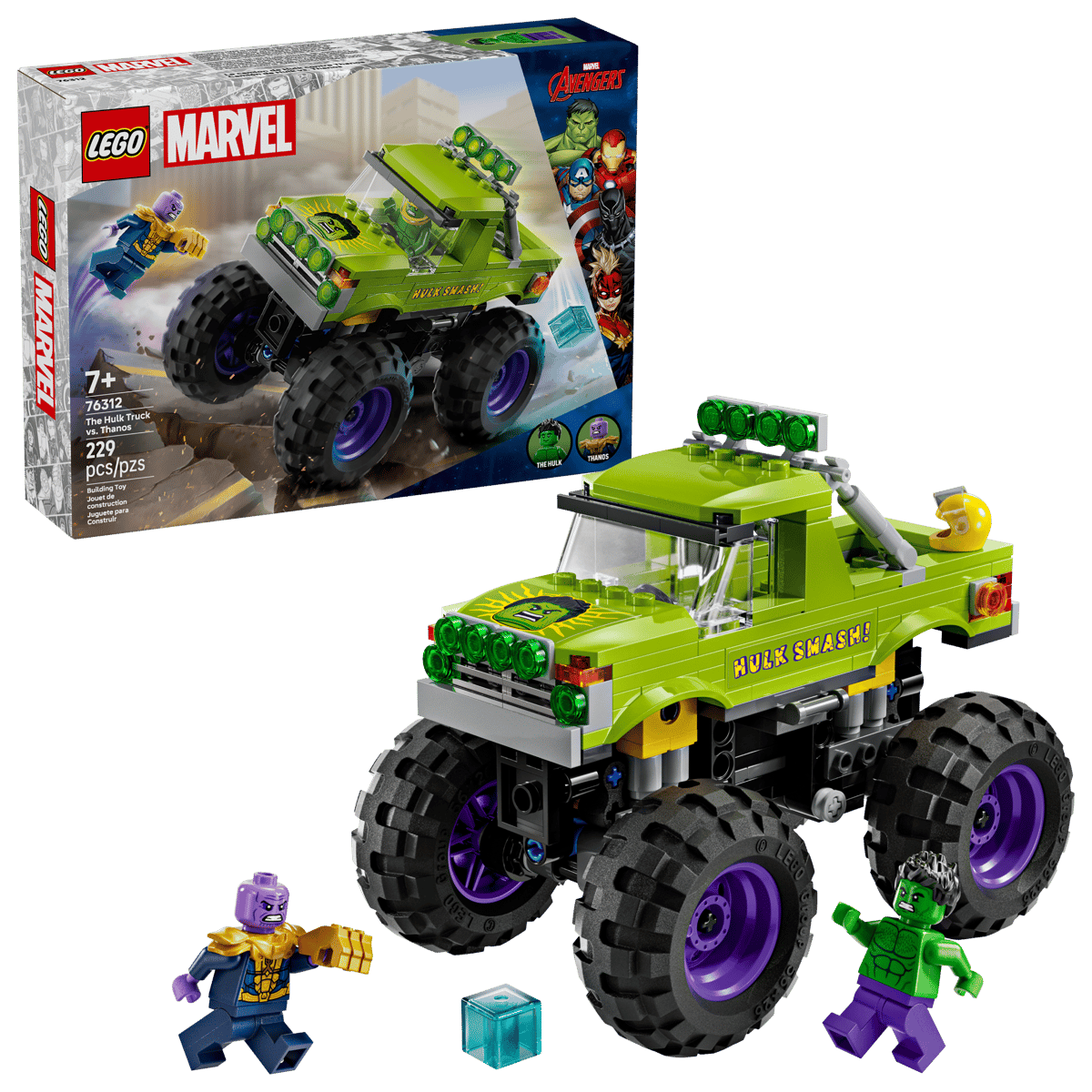 LEGO Marvel 76312 The Hulk Truck vs. Thanos product image 1, provided for visual reference and product detail review