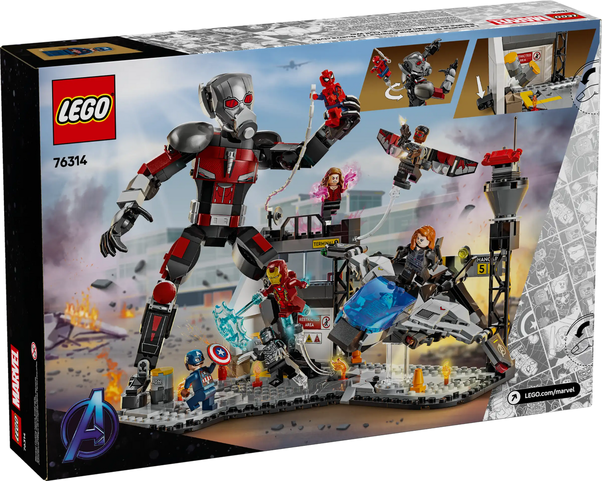 LEGO Marvel 76314 Captain America: Civil War Battle product image 2, provided for visual reference and product detail review