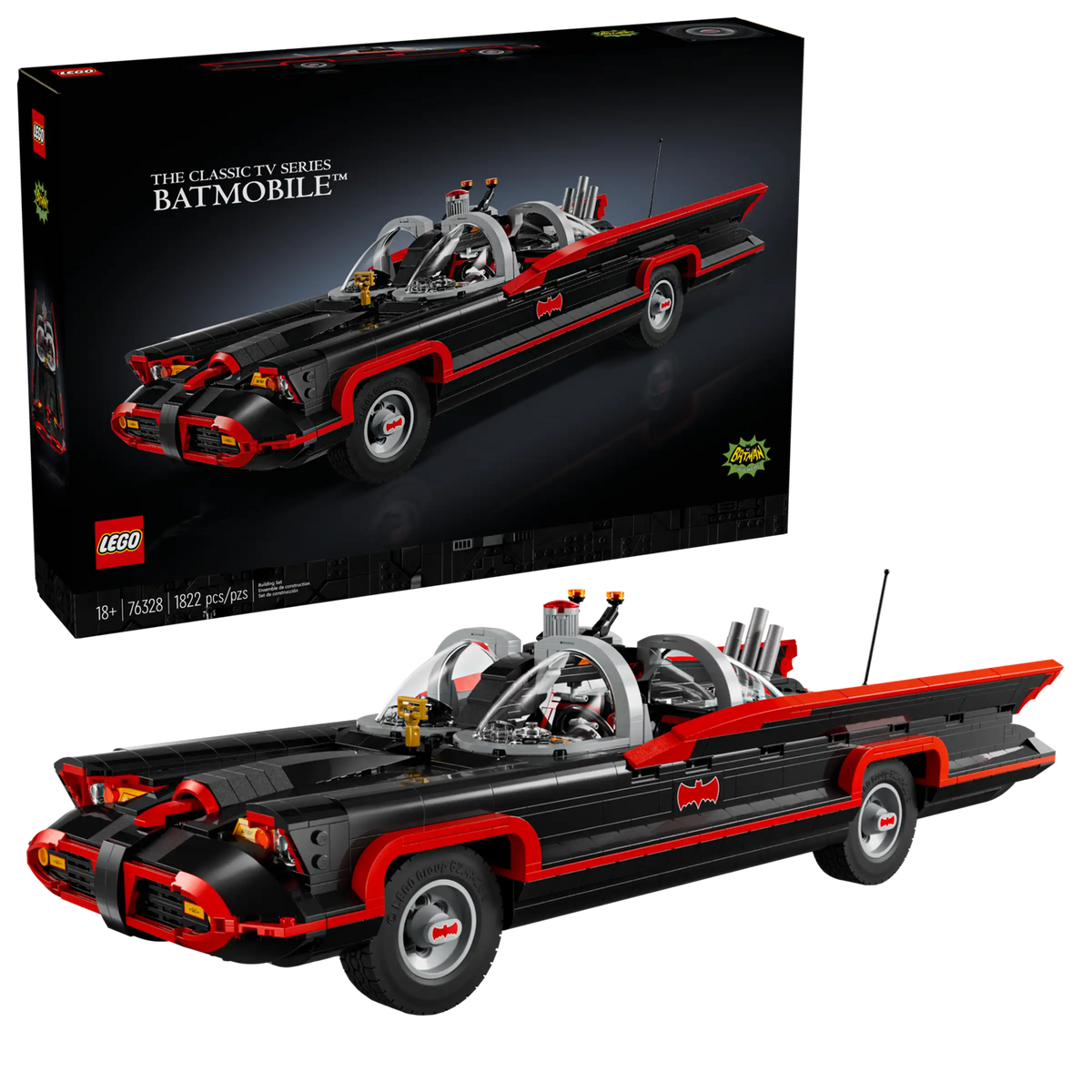 LEGO Batman 76328 The Classic TV Series Batmobile product image 1, provided for visual reference and product detail review
