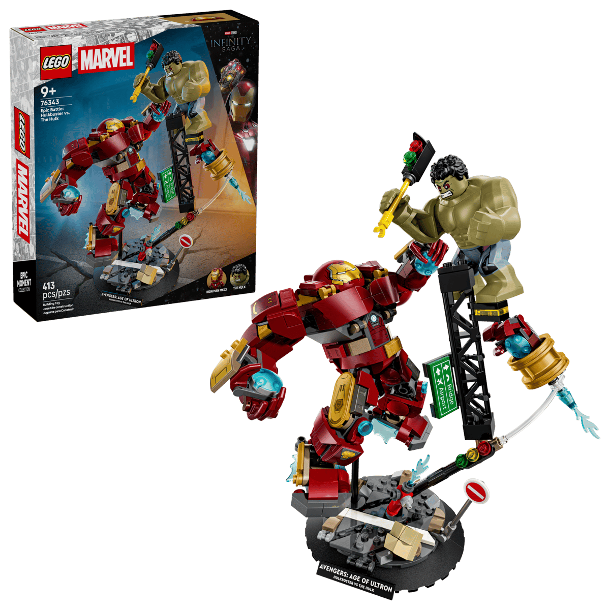 LEGO Marvel 76343 Epic Battle: Hulkbuster vs. The Hulk product image 1, provided for visual reference and product detail