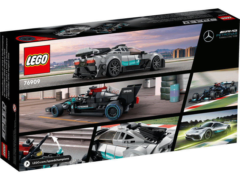 LEGO Speed Champions 76909 Mercedes-AMG F1 W12 E Performance & Mercedes-AMG Project One product image 2, provided for visual