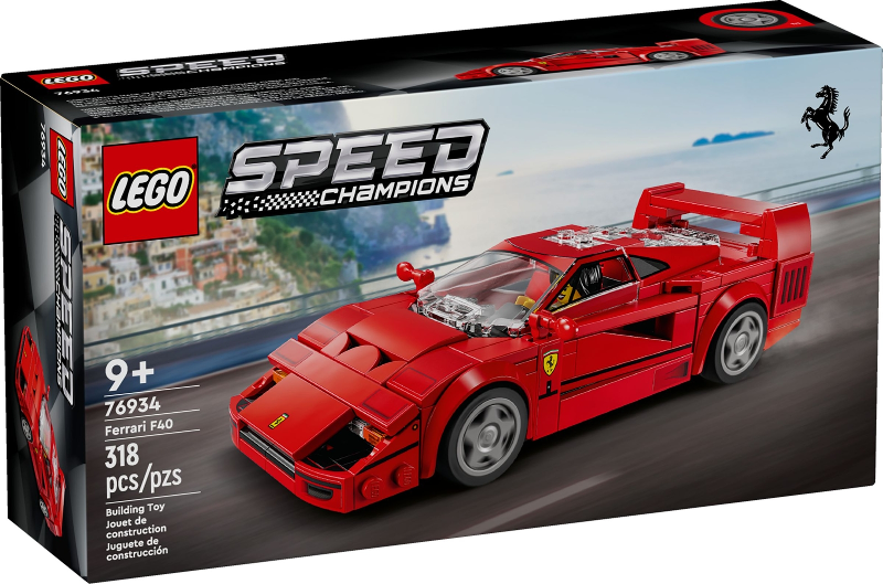 LEGO Speed Champions 76934 Ferrari F40 Supercar product image 1, provided for visual reference and product detail review