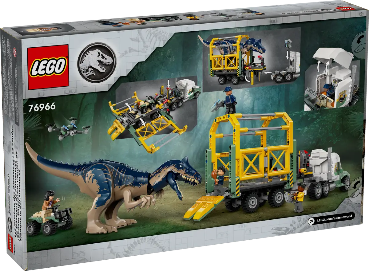 LEGO Jurassic World 76966 Dinosaur Missions: Allosaurus Transport Truck product image 2, provided for visual reference and