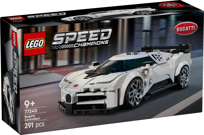 LEGO Speed Champions 77240 Bugatti Centodieci Hyper Sports Car product image 1, provided for visual reference and product