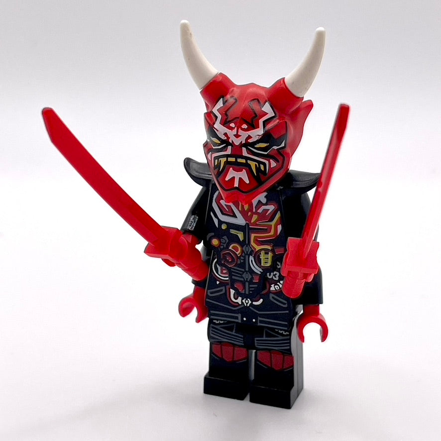 Mr. E - Biker Vest with Number 103, Torso Assembly, Mask, and Red Swords