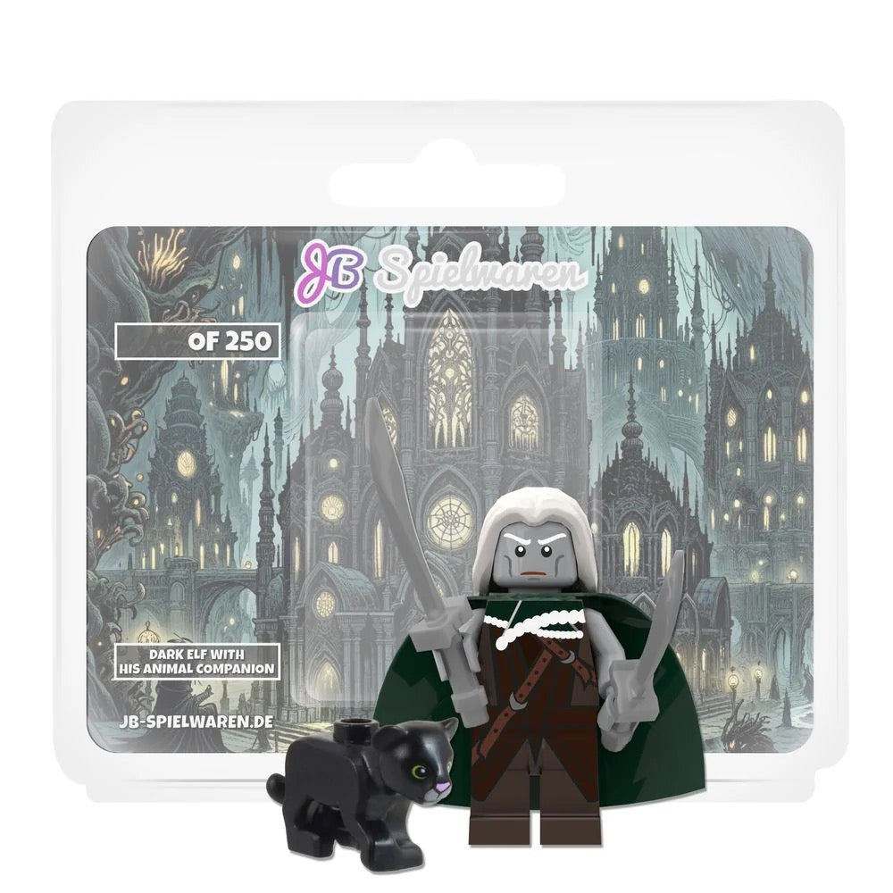 Dark Elf & Animal Companion Custom Minifigure product image 1, provided for visual reference and product detail review