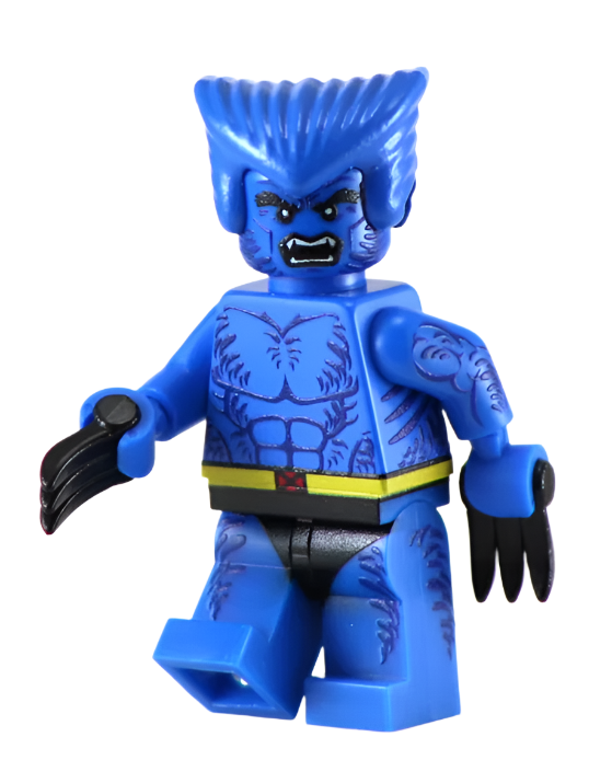 Blue Creature - BigKidBrix Custom Printed Minifig product image 1, provided for visual reference and product detail review
