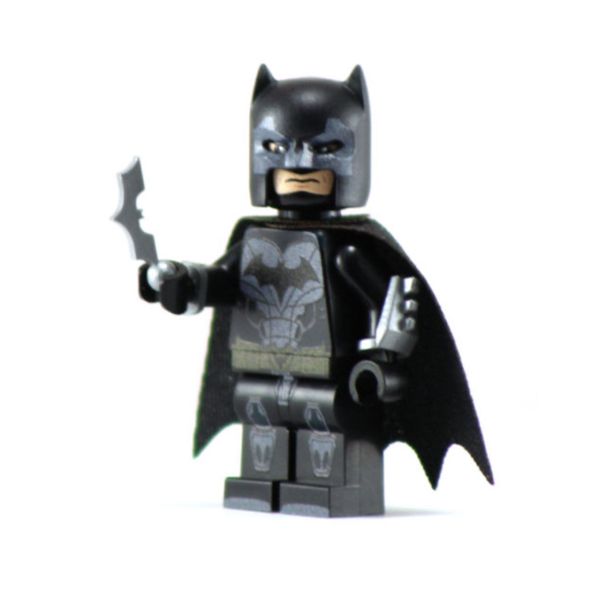 Vigilante Bat Injust - BigKidBrix Custom Printed Minifig product image 1, provided for visual reference and product detail