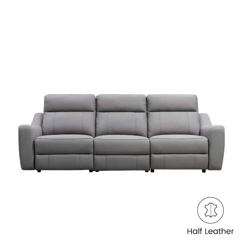 Florine 3 Seater Recliner Sofa (Half Leather)