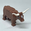 Cow with Light Nougat Muzzle and White Spot on Head Pattern with Long Horns (Tile on Top) product image 1, provided for