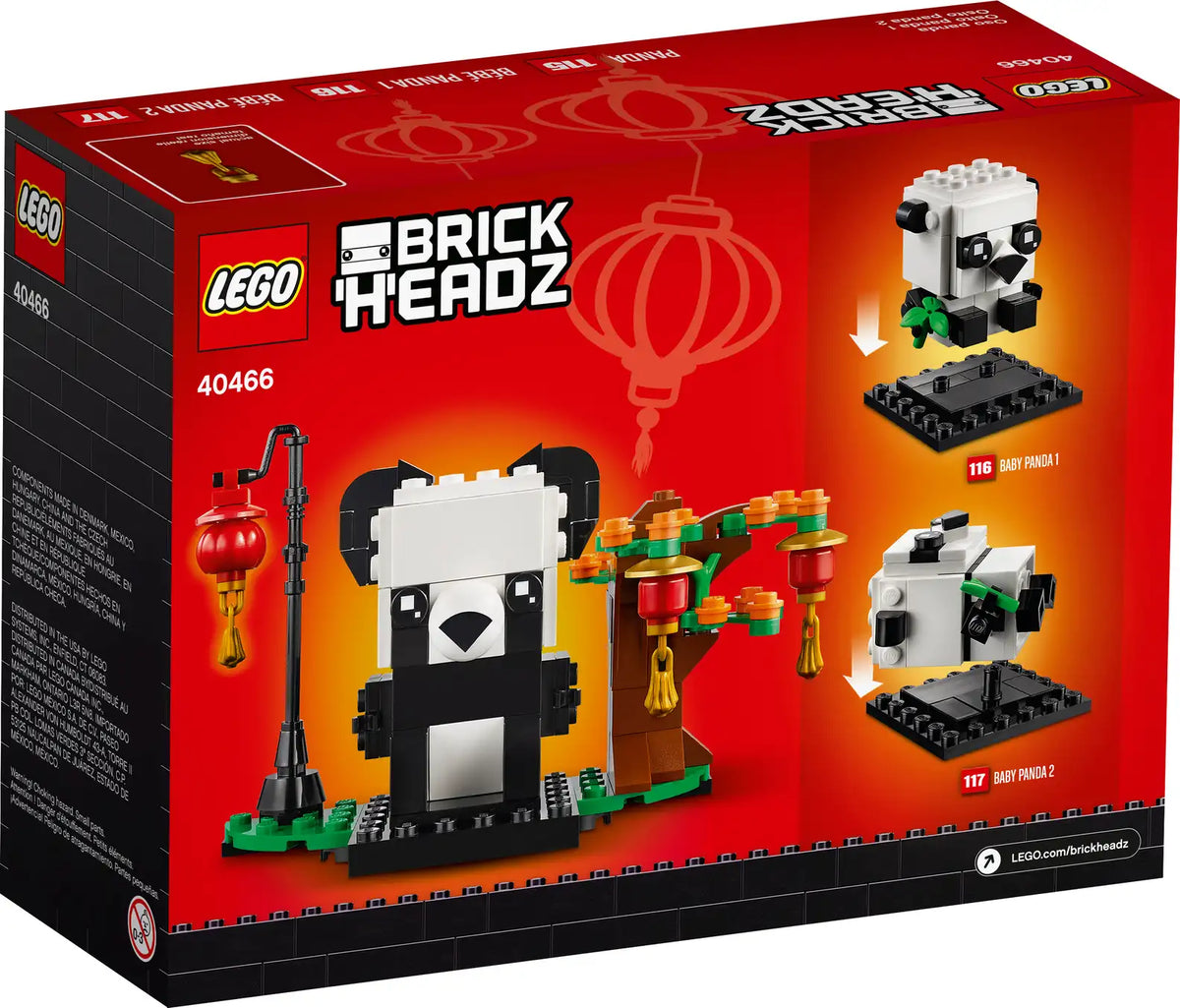 LEGO Brickheadz 40466 Chinese New Year Pandas product image 2, provided for visual reference and product detail review