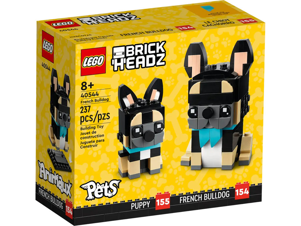 LEGO Brickheadz 40544 French Bulldog product image 1, provided for visual reference and product detail review