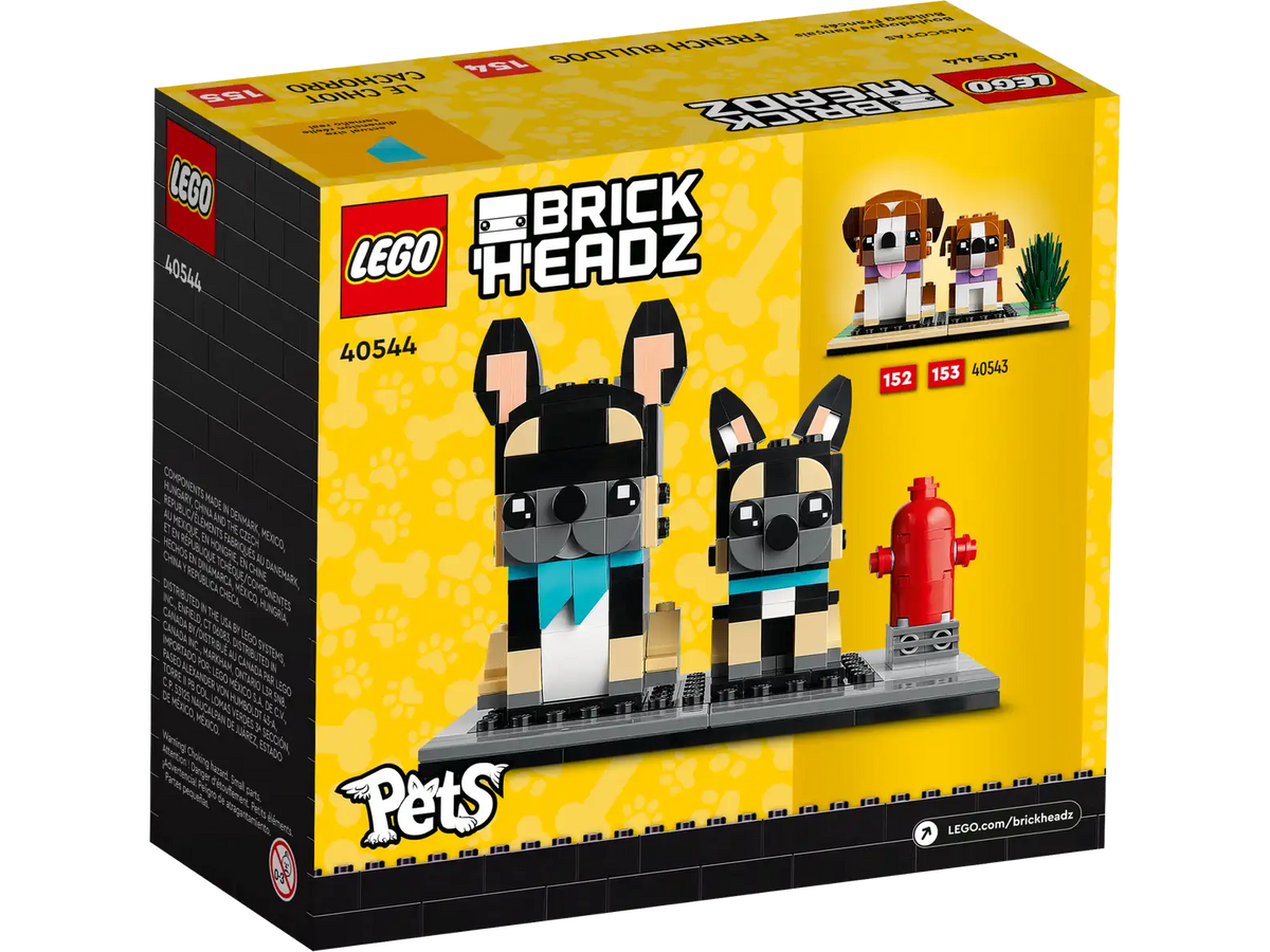 LEGO Brickheadz 40544 French Bulldog product image 2, provided for visual reference and product detail review