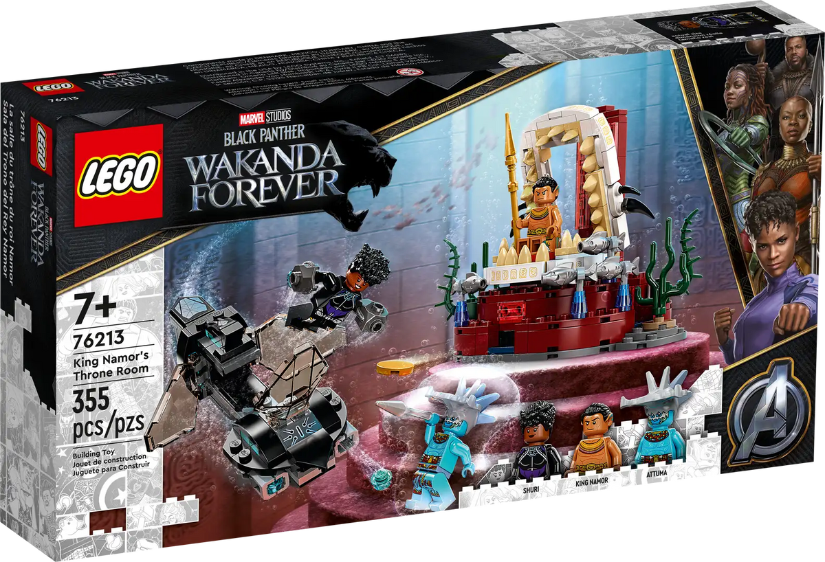 LEGO Marvel Black Panther 76213 King Namor’s Throne Room product image 1, provided for visual reference and product detail