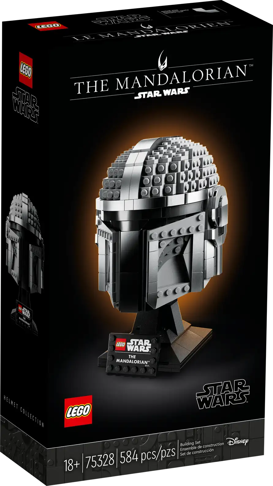 LEGO Star Wars 75328 The Mandalorian Helmet product image 1, provided for visual reference and product detail review