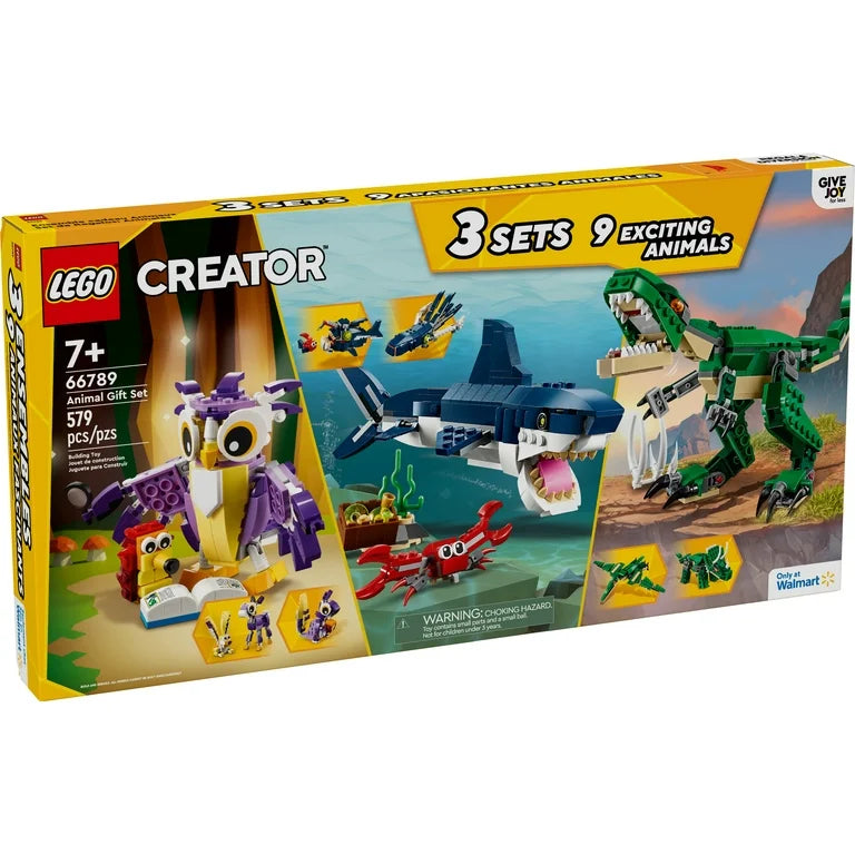 LEGO Creator 3in1 66789 Animal Gift Set - 9 Exciting Animals product image 1, provided for visual reference and product
