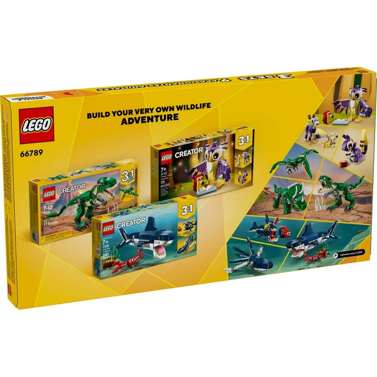 LEGO Creator 3in1 66789 Animal Gift Set - 9 Exciting Animals product image 2, provided for visual reference and product