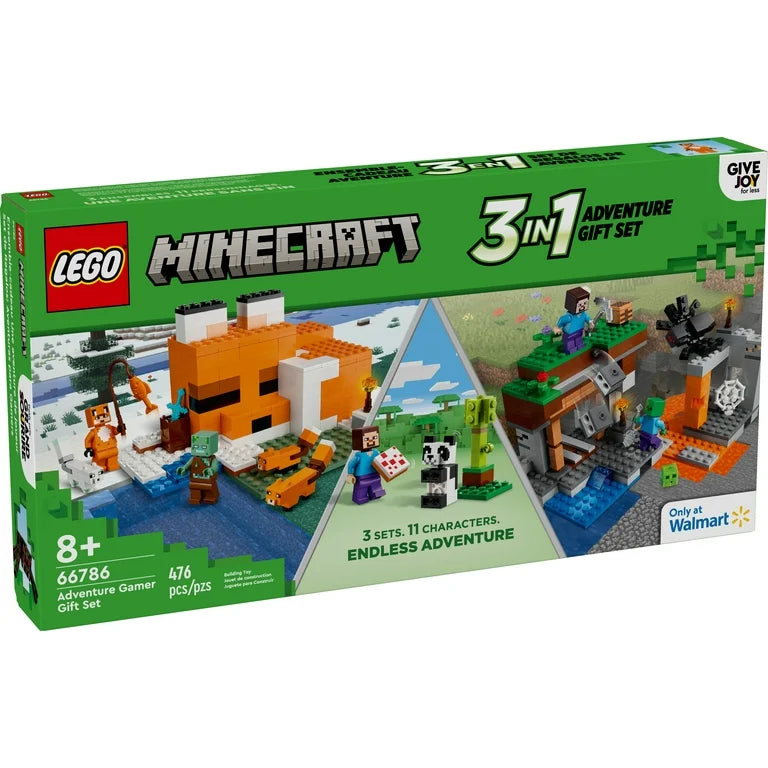 LEGO Minecraft 66786 3in1 Adventure Gamer Gift Set product image 1, provided for visual reference and product detail review