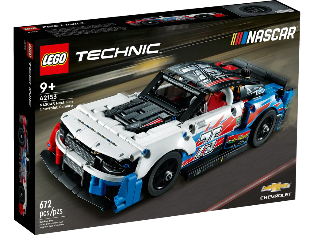 LEGO Technic 42153 NASCAR Next Gen Chevrolet Camaro product image 1, provided for visual reference and product detail review