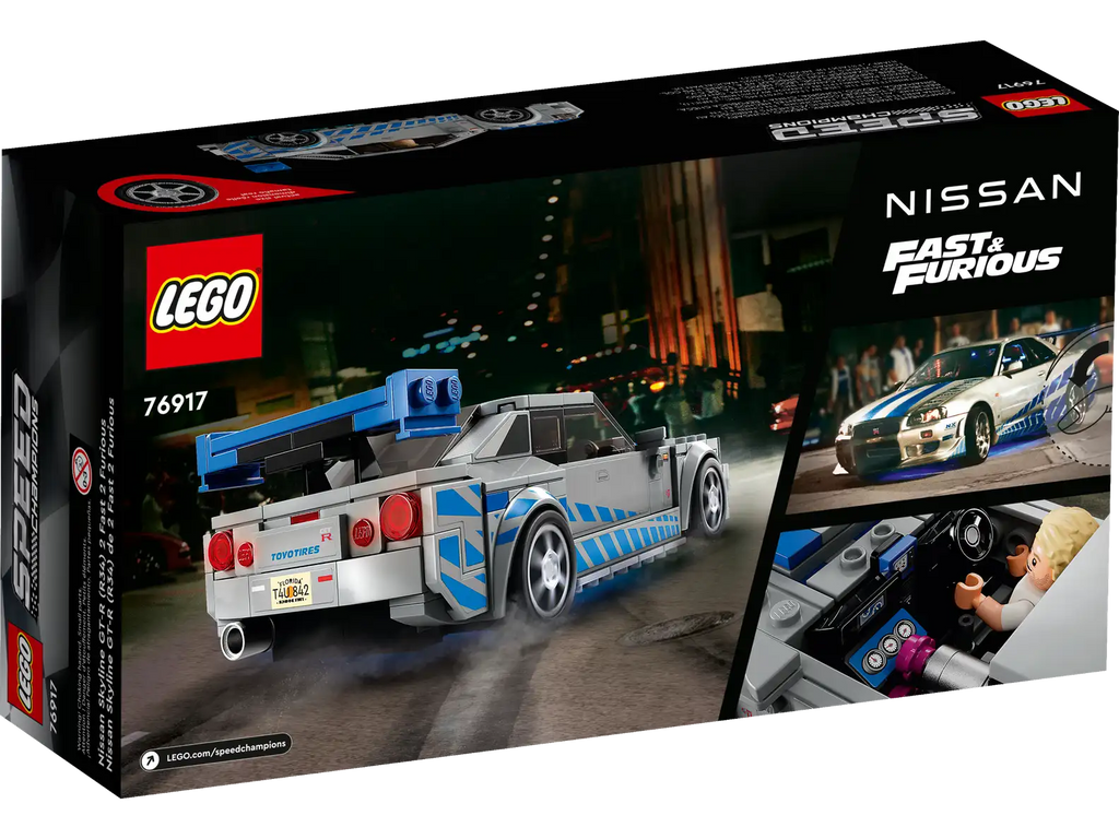 LEGO Speed Champions 76917 2 Fast 2 Furious Nissan Skyline GT-R (R34) product image 2, provided for visual reference and