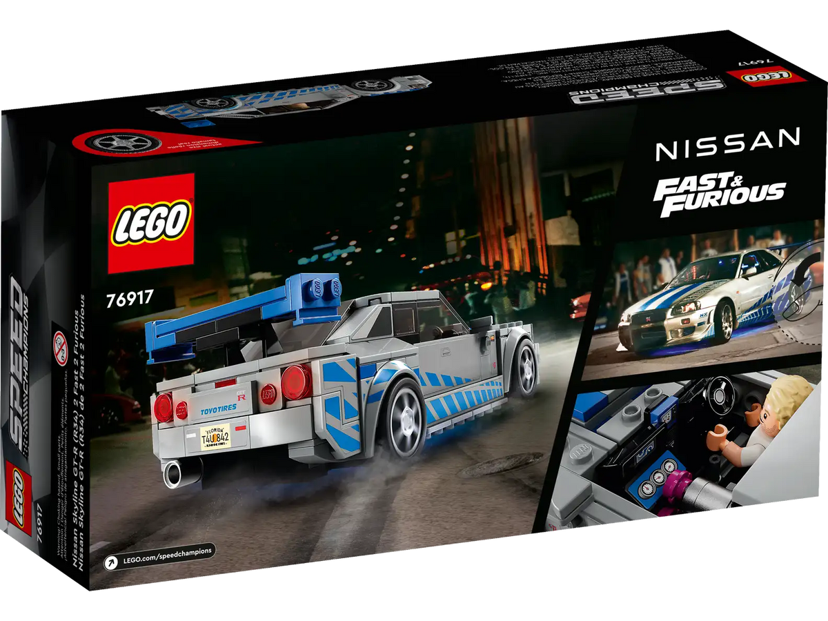 LEGO Speed Champions 76917 2 Fast 2 Furious Nissan Skyline GT-R (R34) product image 2, provided for visual reference and