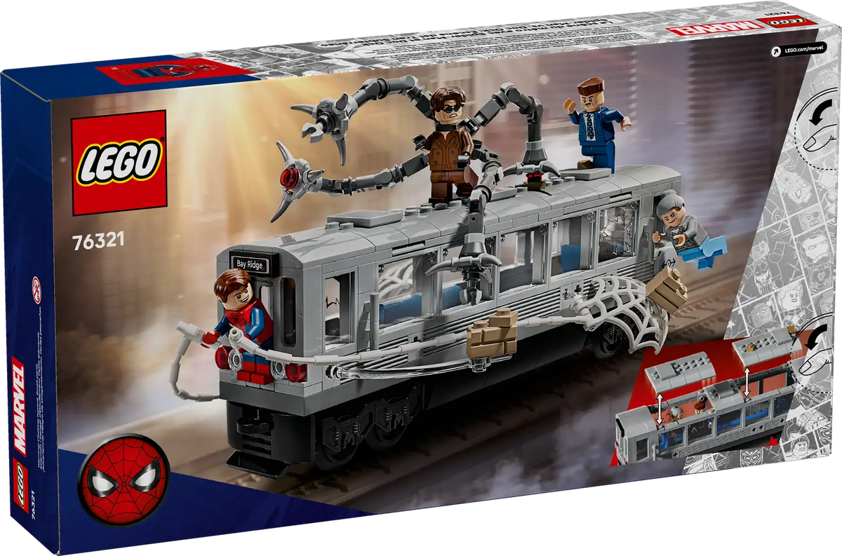 LEGO Marvel 76321 Spider-Man vs. Doc Ock Subway Train Scene product image 2, provided for visual reference and product