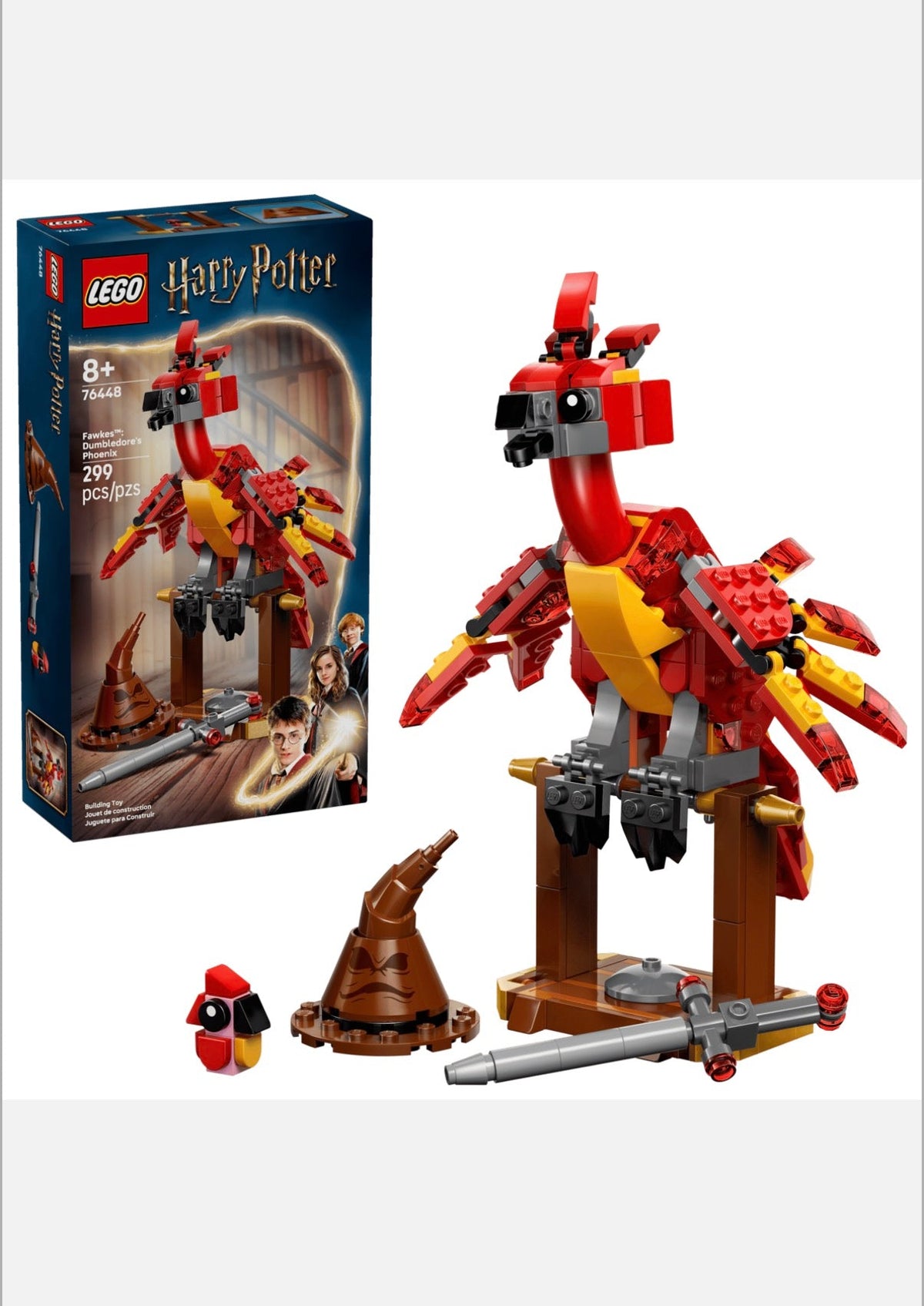 LEGO Harry Potter Fawkes Dumbledore’s Phoenix 76448 w/ Sorting Hat & Sword product image 1, provided for visual reference