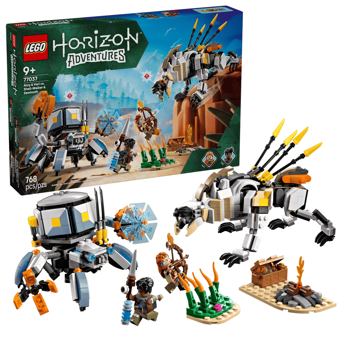 LEGO® Horizon Adventures 77037 Aloy Varl vs Shell-Walker Sawtooth product image 1, provided for visual reference and product