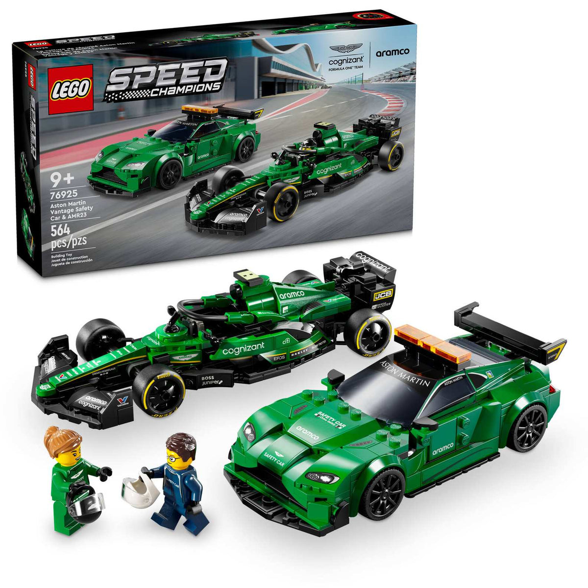 LEGO® Speed Champions 76925 Aston Martin F1 Safety Car & AMR23 product image 1, provided for visual reference and product