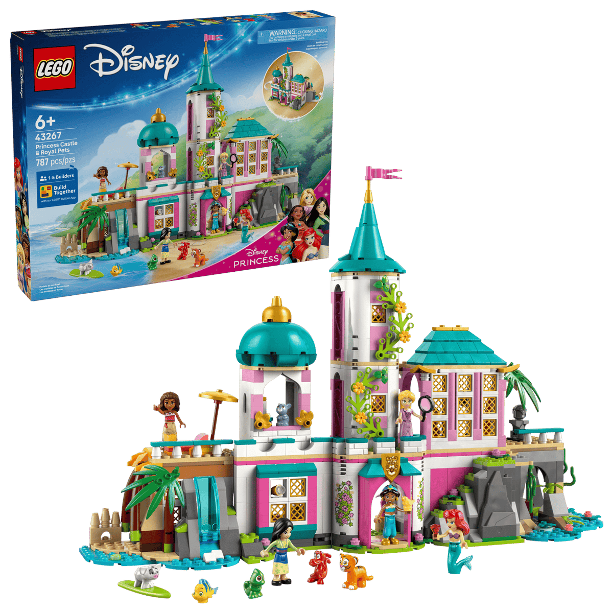 LEGO® Disney™ #43267 Princess Castle & Royal Pets product image 1, provided for visual reference and product detail review