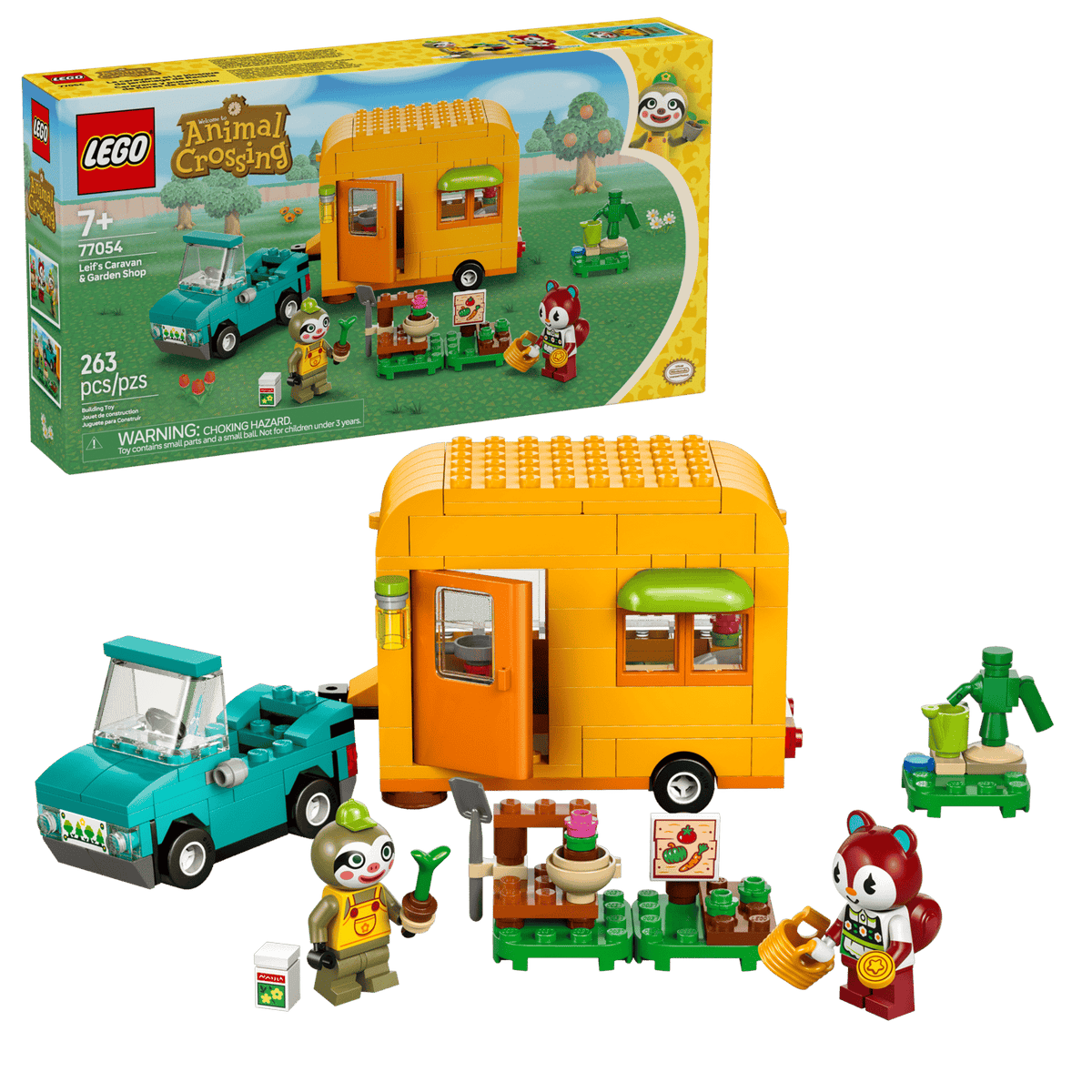 LEGO® Animal Crossing™ #77054 Leif's Caravan & Garden Shop product image 1, provided for visual reference and product detail