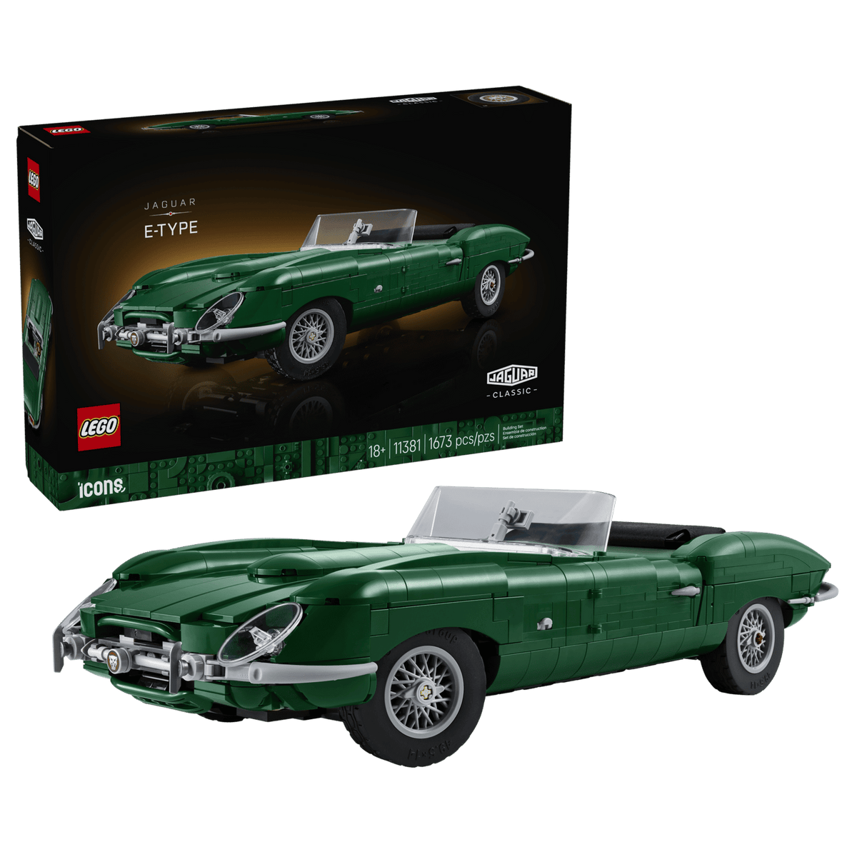 LEGO® Icons #11381 Jaguar E-Type product image 1, provided for visual reference and product detail review