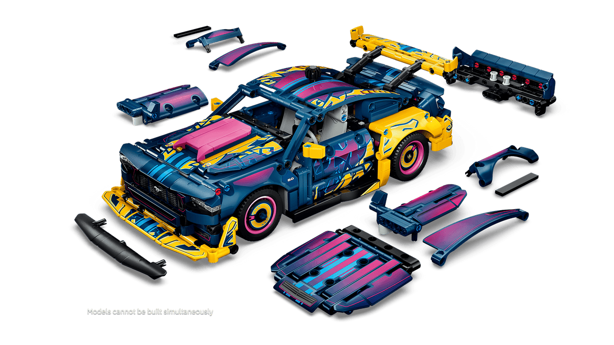 LEGO® Technic™ #42236 Custom Garage Ford Mustang GT Car product image 6, provided for visual reference and product detail