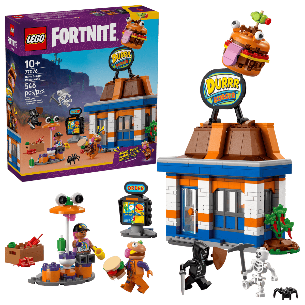 LEGO® Fortnite #77076 Durrr Burger Restaurant product image 1, provided for visual reference and product detail review
