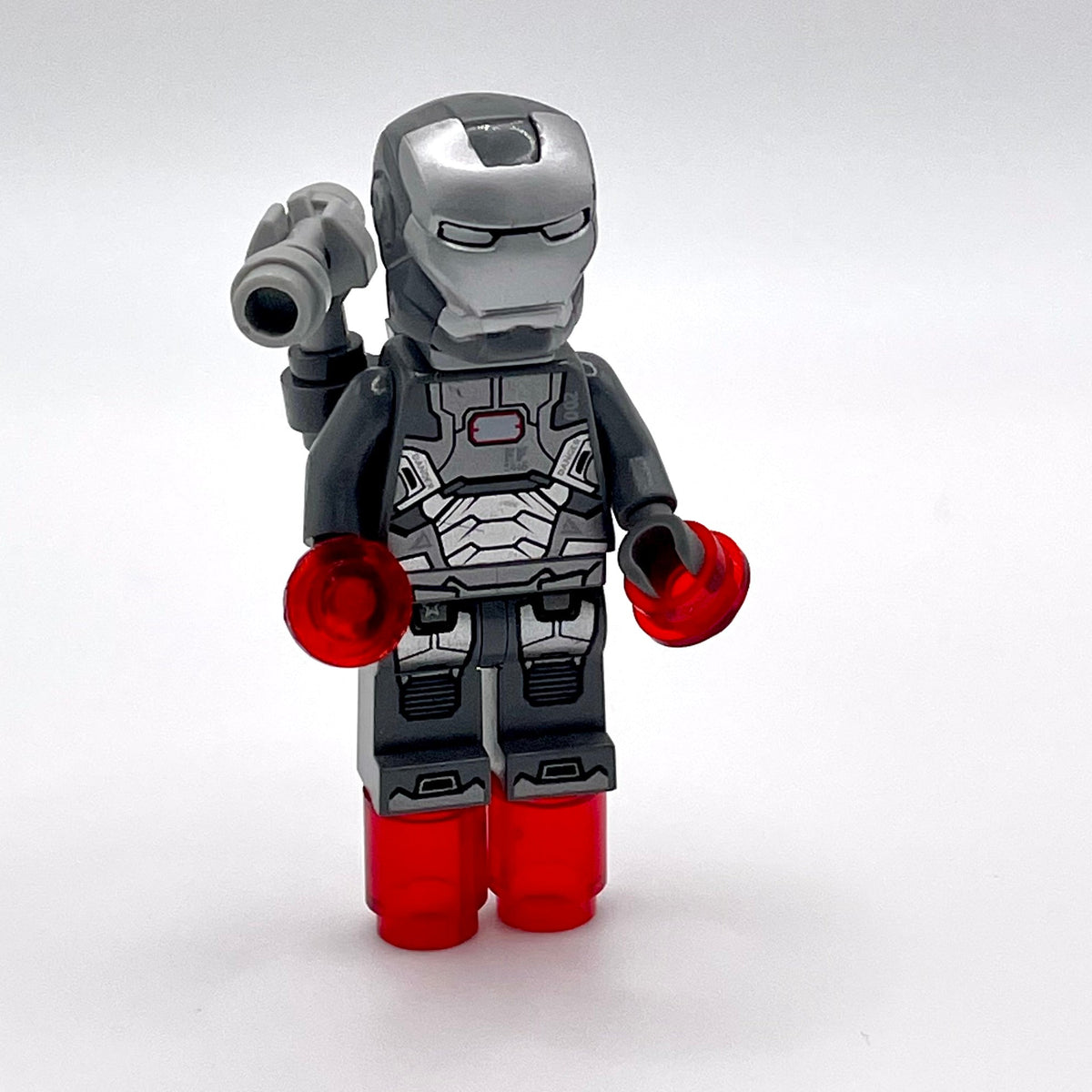 War Machine - Dark Bluish Gray and Silver Armor with Backpack product image 1, provided for visual reference and product