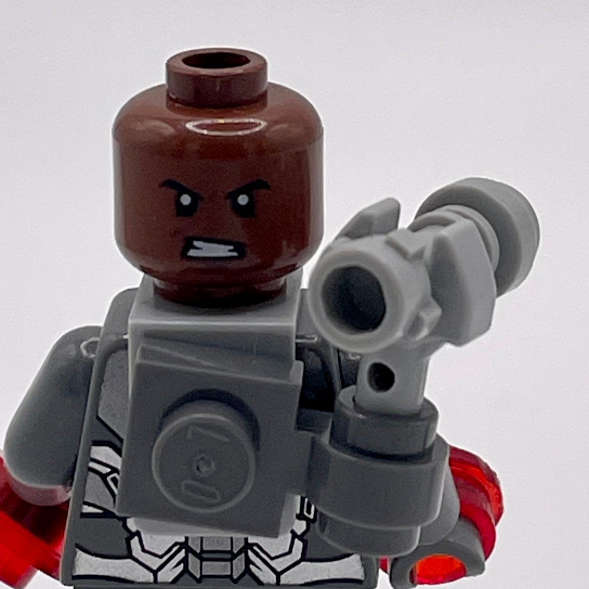 War Machine - Dark Bluish Gray and Silver Armor with Backpack product image 3, provided for visual reference and product