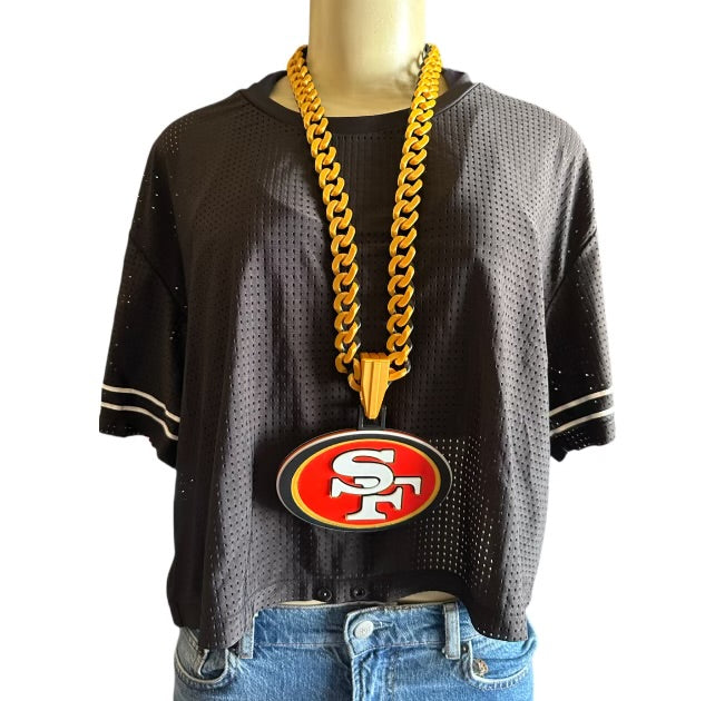 San Francisco Football 3D Printed Statement Chain & Pendant product image 1, provided for visual reference and product