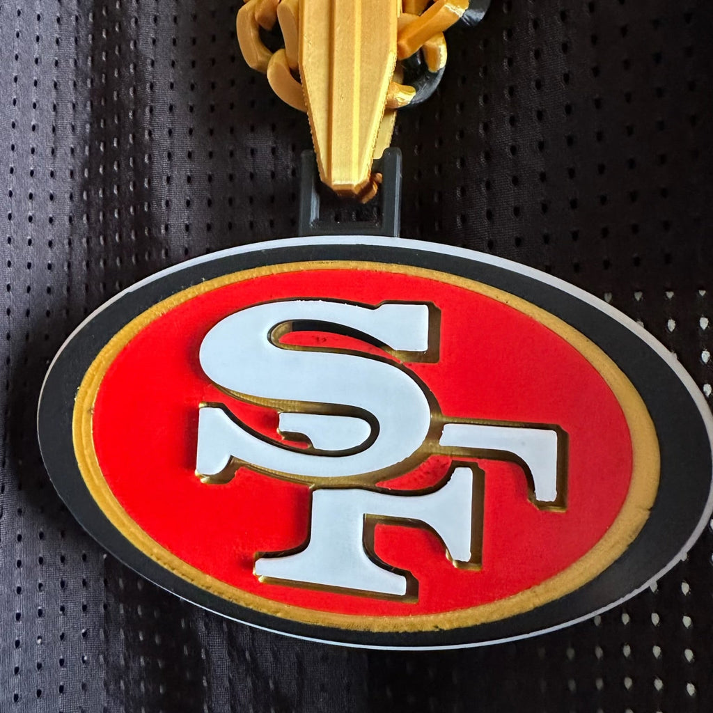 San Francisco Football 3D Printed Statement Chain & Pendant product image 2, provided for visual reference and product