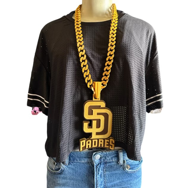 San Diego Baseball 3D Printed Statement Chain & Pendant product image 1, provided for visual reference and product detail