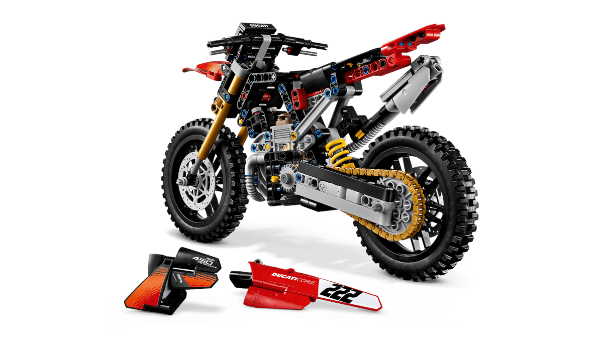 LEGO® Technic™ #42238 Ducati Desmo450 MX Factory Motorcycle product image 4, provided for visual reference and product