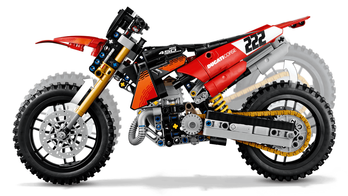 LEGO® Technic™ #42238 Ducati Desmo450 MX Factory Motorcycle product image 6, provided for visual reference and product