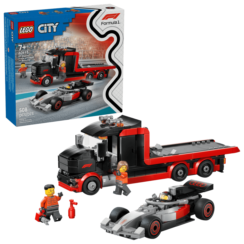 LEGO® City #60493 F1® Display Truck with Audi F1® Race Car product image 1, provided for visual reference and product detail