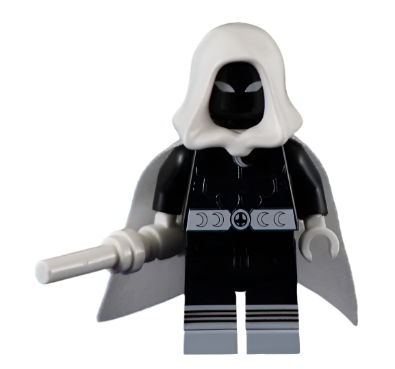 Lunar Knight Black - BigKidBrix Custom Printed Minifig product image 1, provided for visual reference and product detail