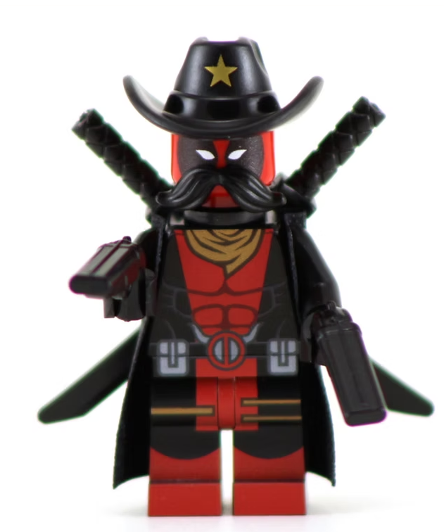 Mercpool Cowboy - BigKidBrix Custom Printed Minifig product image 1, provided for visual reference and product detail review