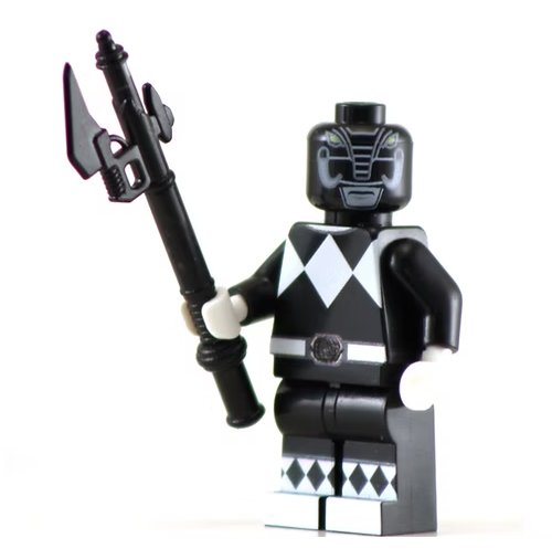 Black Ranger - BigKidBrix Custom Printed Minifig product image 1, provided for visual reference and product detail review